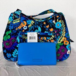 NWT Vera Bradley Emily satchel with coordinated zip-around wallet (also NWT)